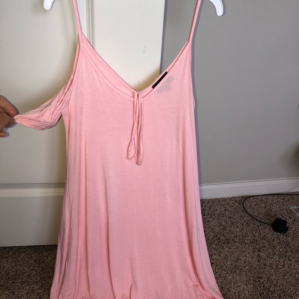 Pink T-shirt dress